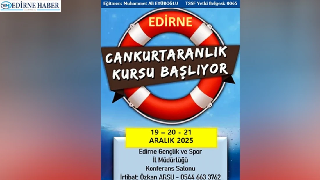 Cankurtaranlık kursu başlıyor