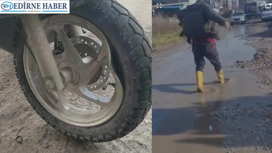 Çukur kazaya neden oldu: Motorlu sürücü yaralandı