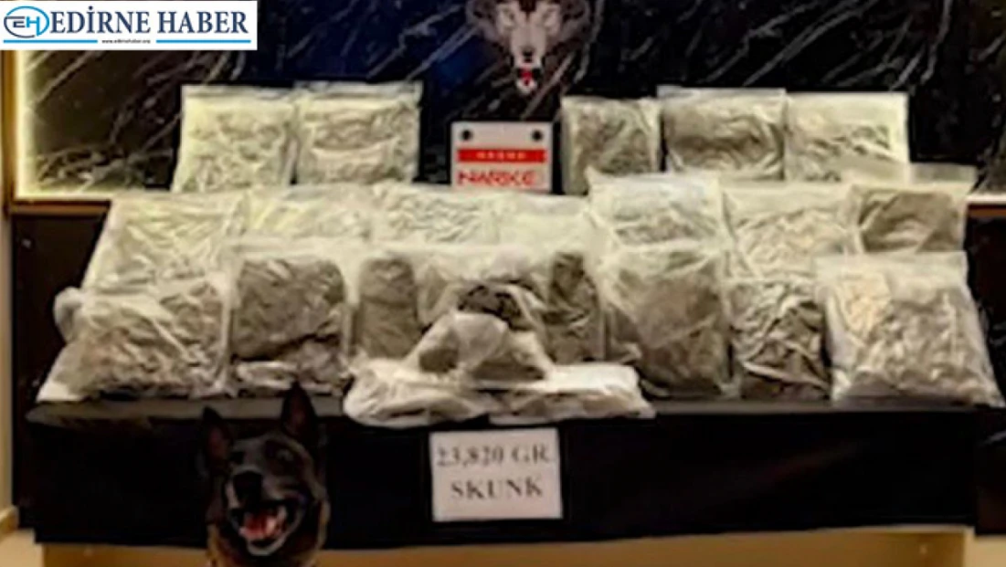 Edirne’de bir TIR’da 23 Kilo 820 Gram uyuşturucu ele geçirildi