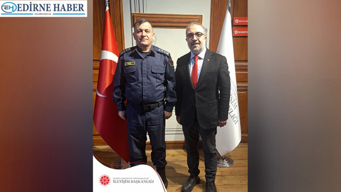 Edirne İl Jandarma Komutanı Ermiş’ten İletişim Başkanlığı’na Ziyaret