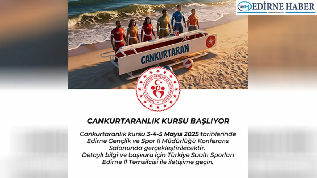 Gençlik ve Spor İl Müdürlüğü cankurtaranlık kursu düzenleniyor