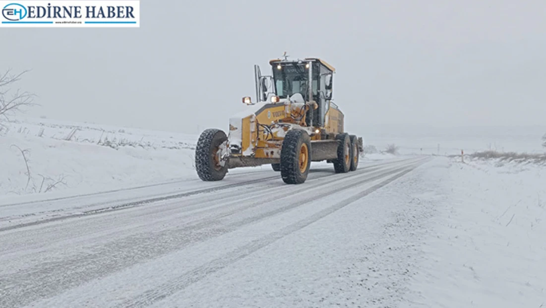 Kar Edirne’yi beyaza bürüdü, İl Özel İdaresi teyakkuzda