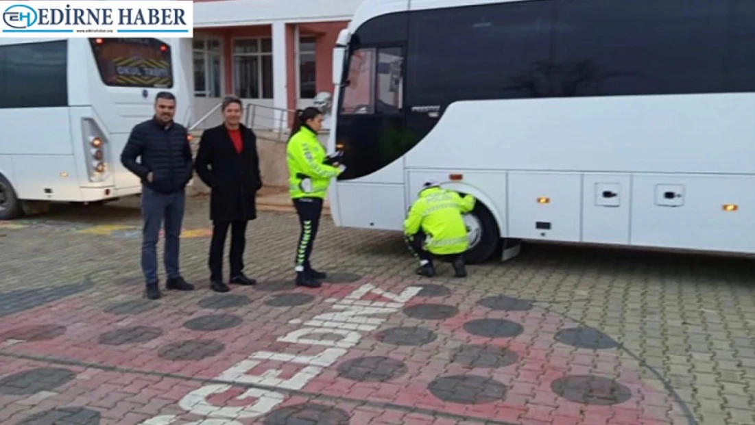 Keşan’da okul servislerine yönelik denetim