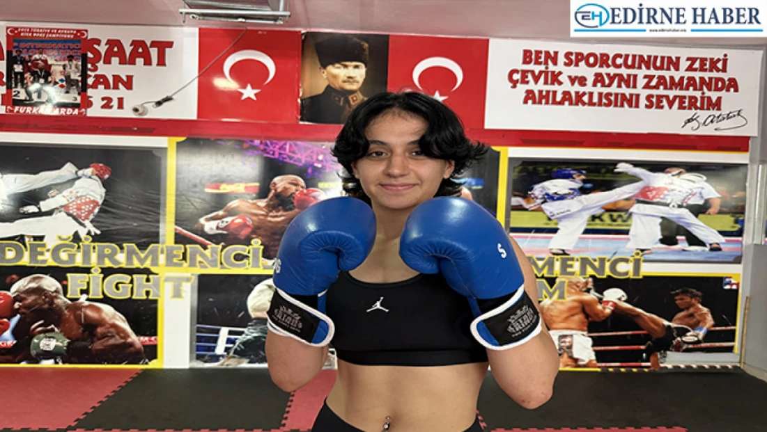 Kilo vermek için başladığı kick boksta Avrupa şampiyonluğunu hedefliyor