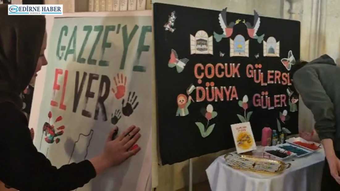 Lise öğrencilerinden ‘Gazze’ye El ver’ etkinliği