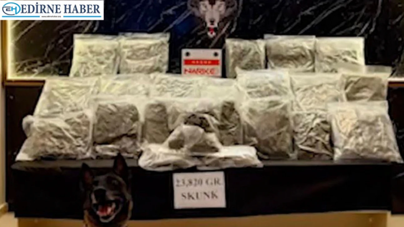 Edirne'de bir TIR'da 23 Kilo 820 Gram uyuşturucu ele geçirildi