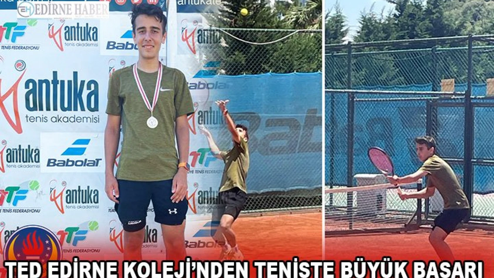 TED Edirne Koleji'nden teniste büyük başarı