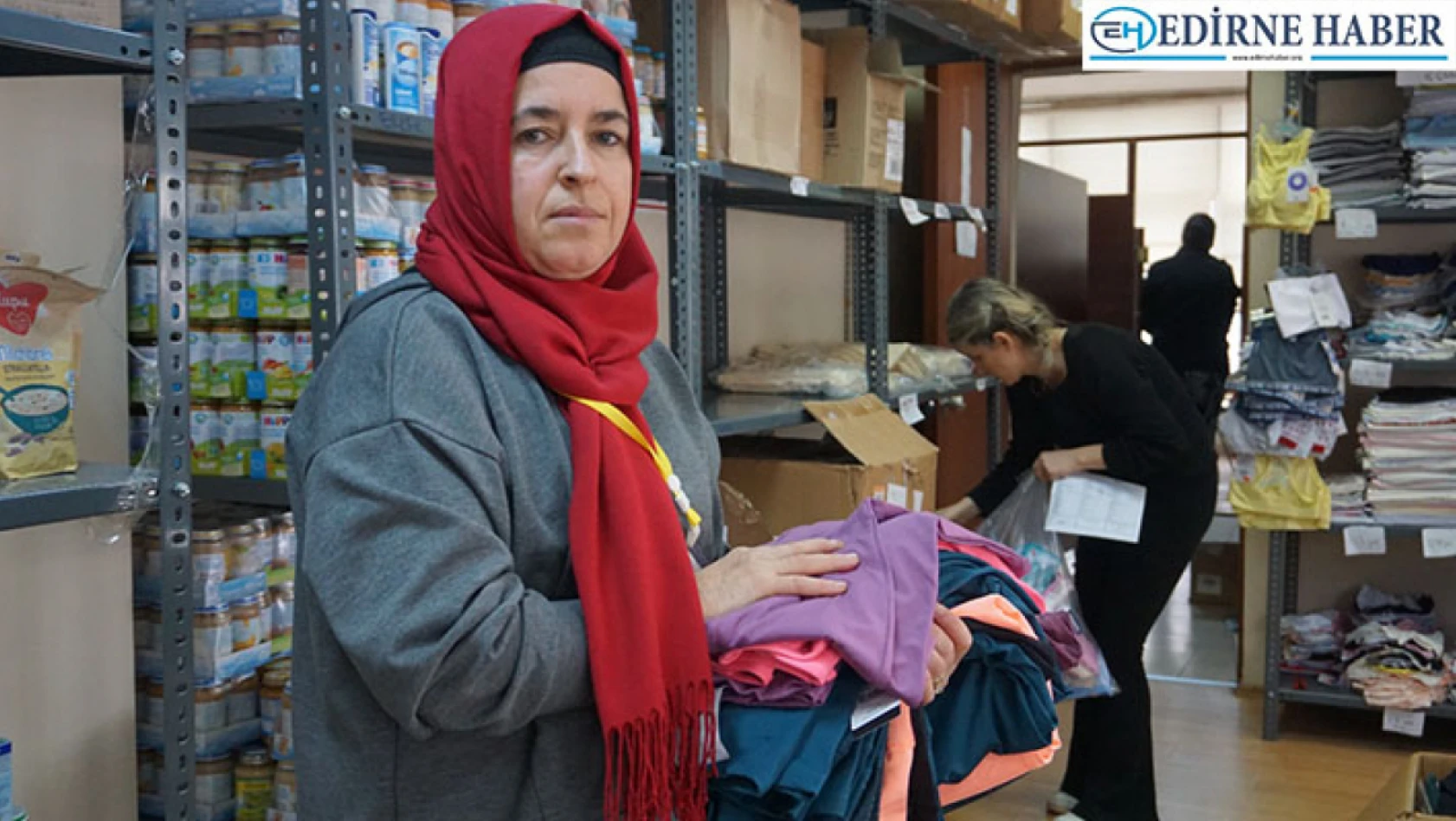 Depremzede vatandaş, Edirne'de yaraların sarılmasına katkı sağlıyor