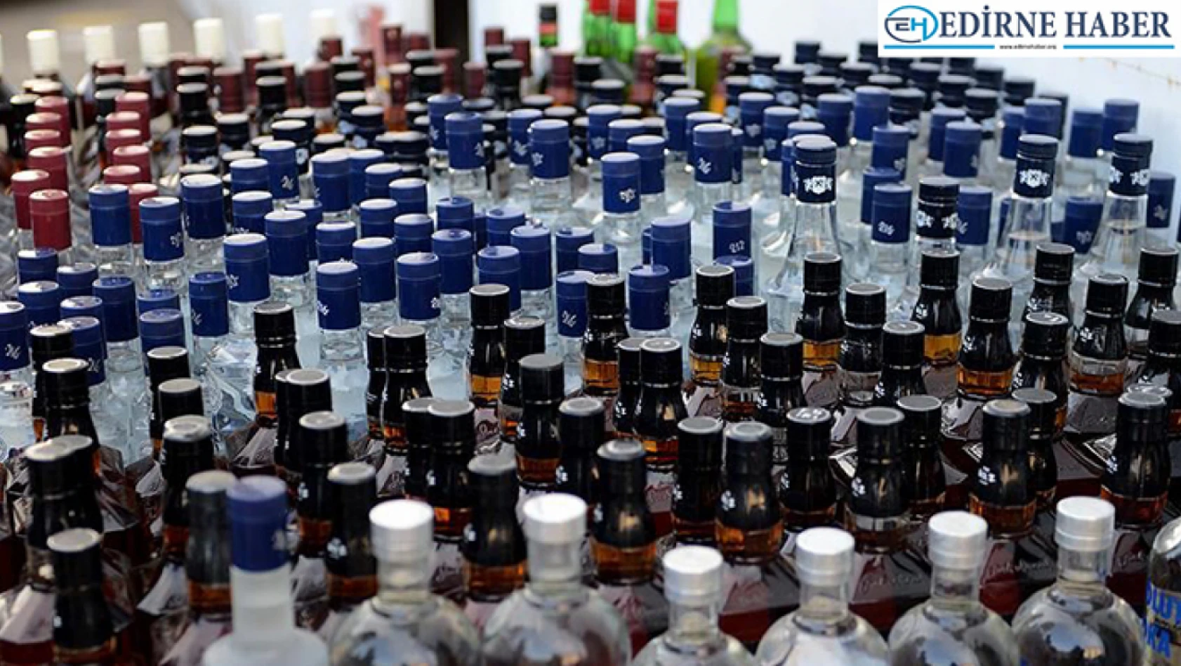 Edirne'de 118 şişe kaçak içki ele geçirildi