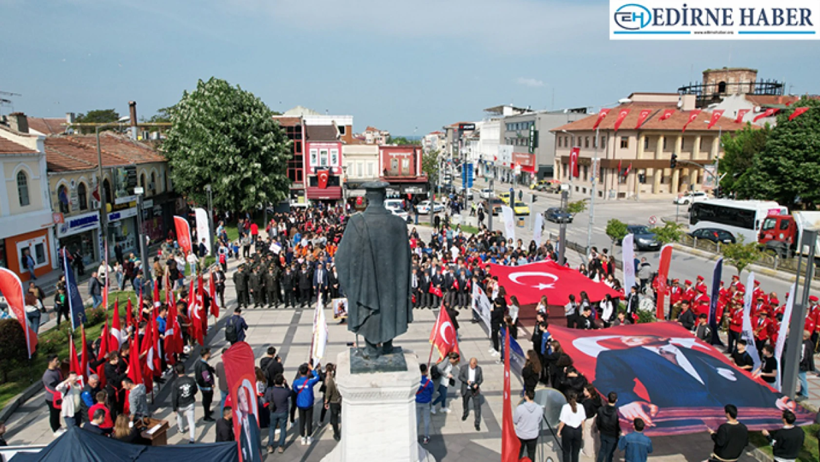 Edirne'de 19 Mayıs coşkusu yaşandı