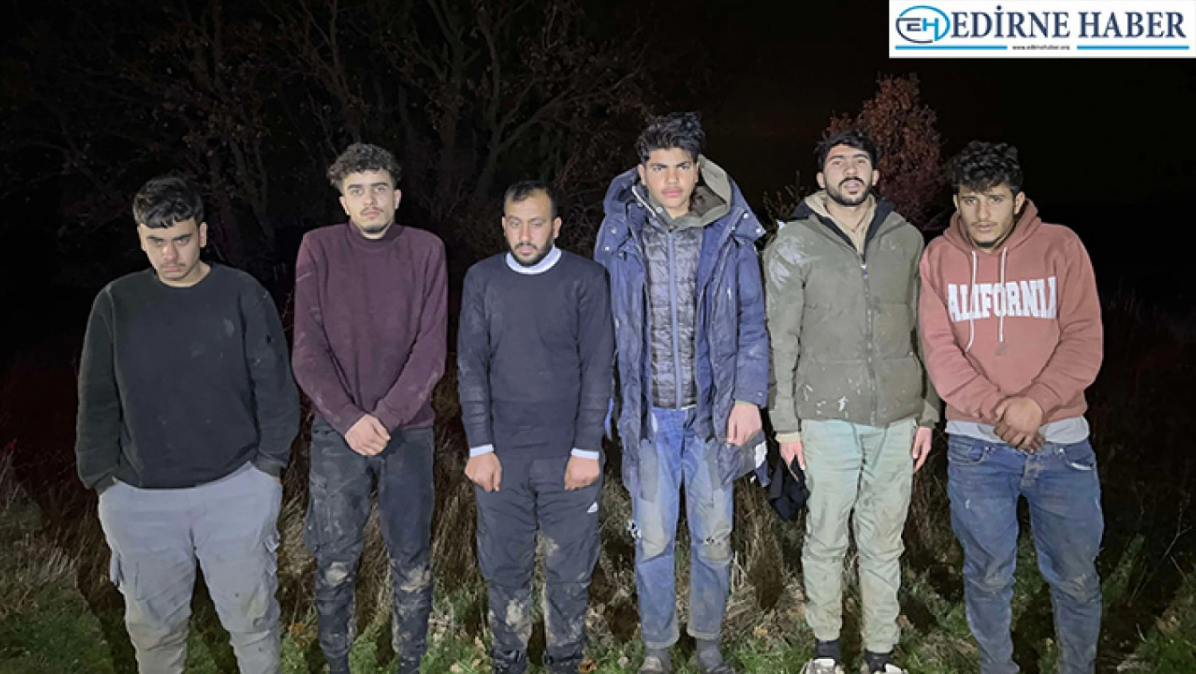 Edirne'de 6 düzensiz göçmen yakalandı