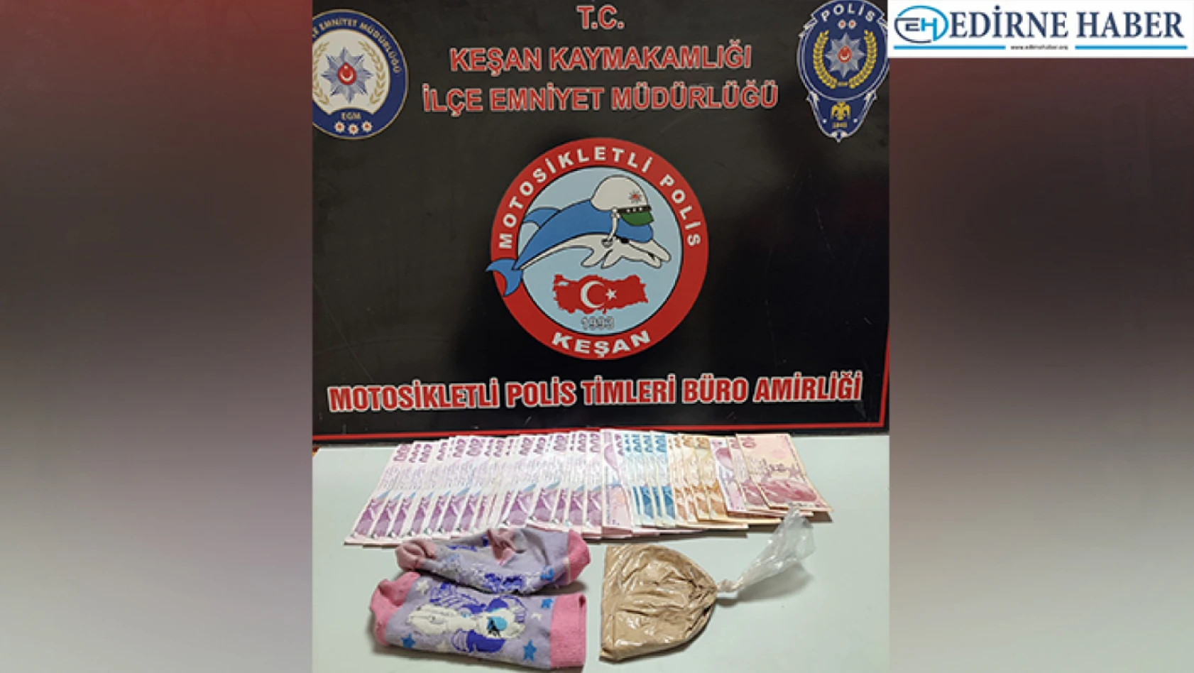 Edirne'de çocuk çorabına saklanmış uyuşturucu ele geçirildi