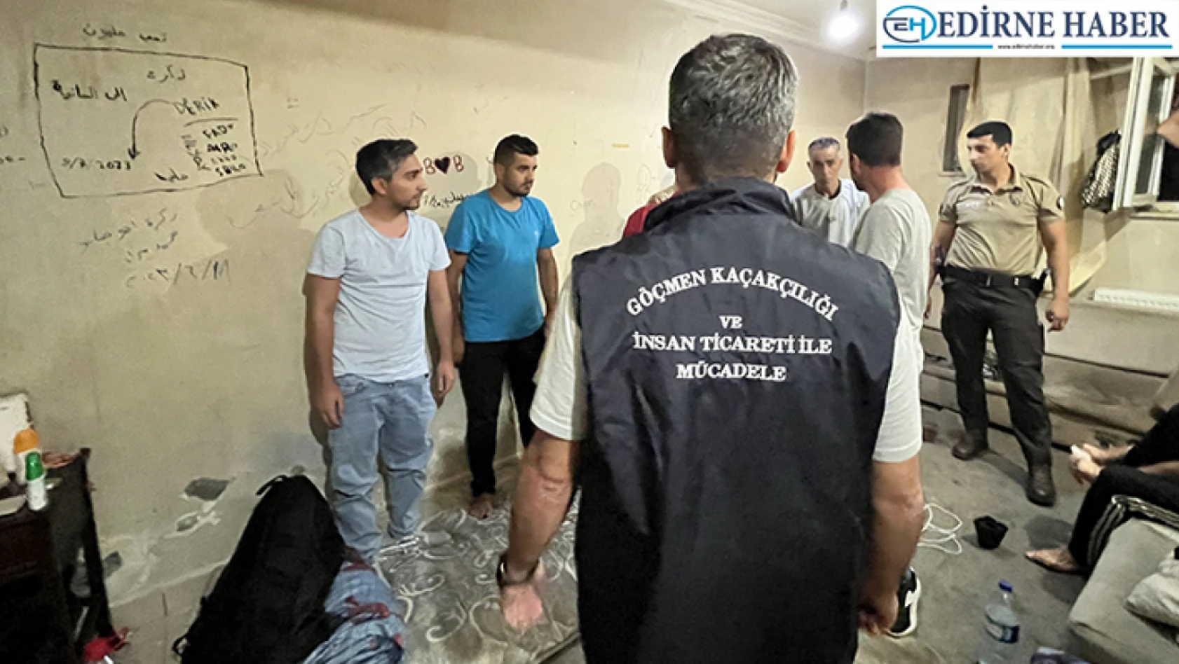 Edirne'de düzenlenen operasyonda 53 düzensiz göçmen yakalandı