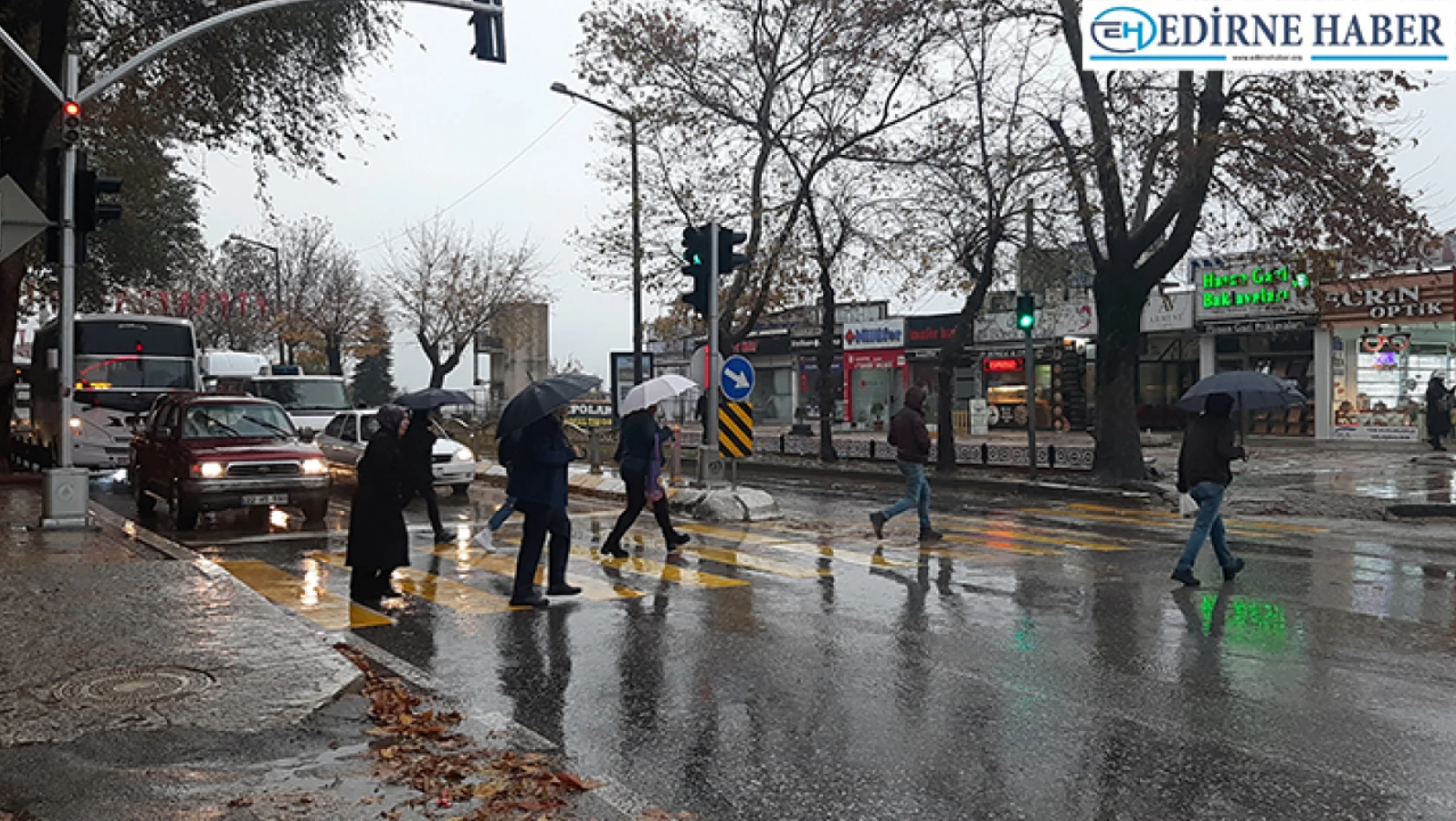 Edirne'de etkili olan son yağışlar, vatandaşları sevindirdi
