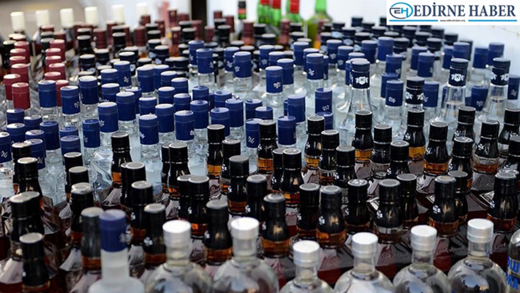 Edirne'de gümrük kaçağı 54 şişe içki ele geçirildi