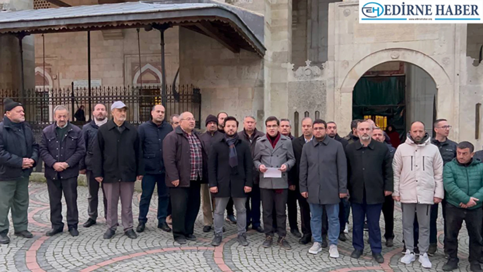 Edirne'de İsveç'te Kur'an-ı Kerim yakılmasına tepki