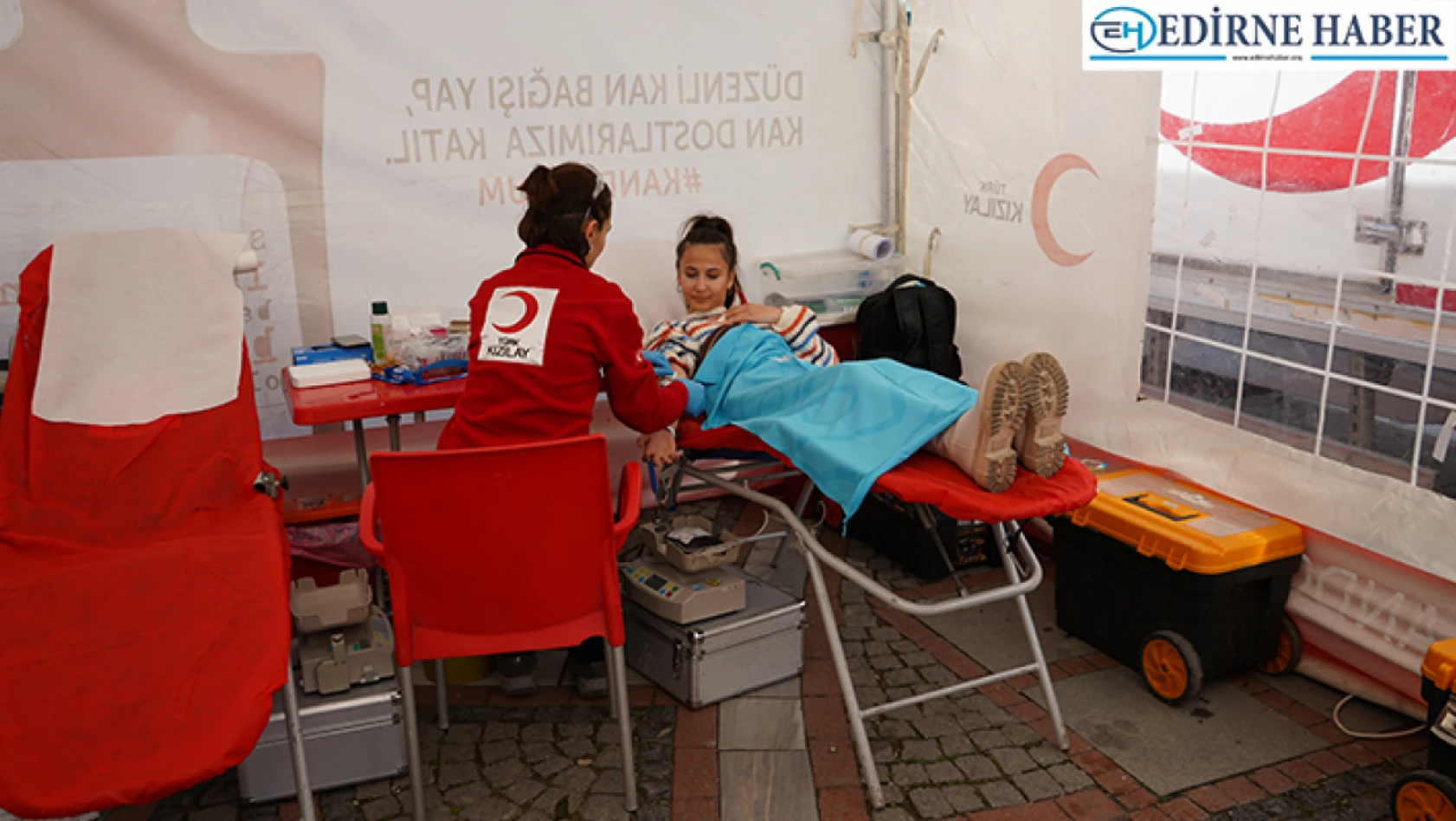 Edirne'de kan bağışı kampanyası düzenlendi