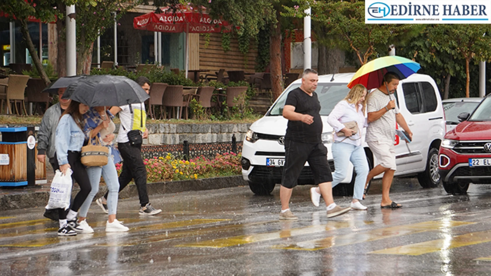 Edirne'de sağanak etkili oldu