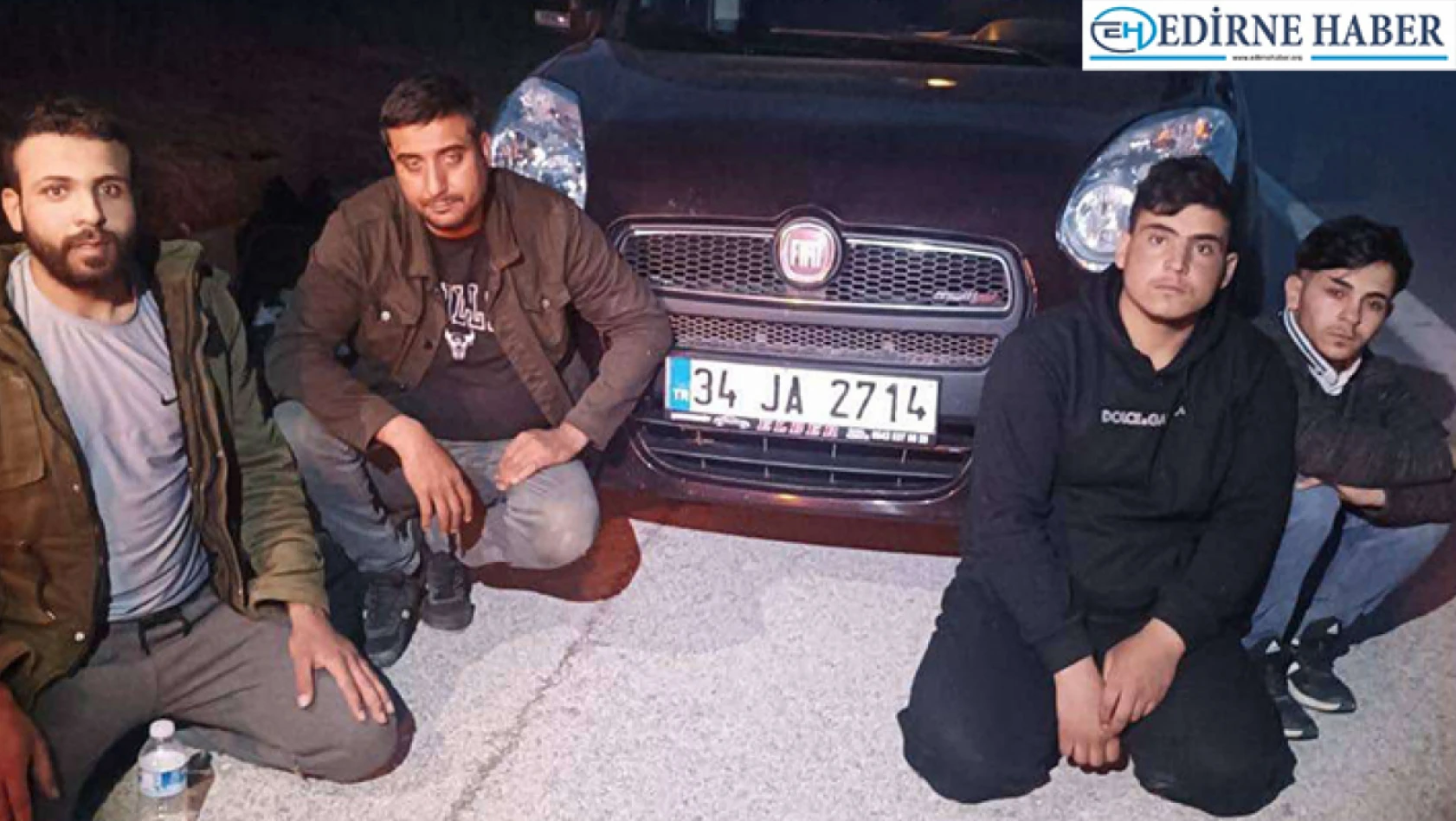 Edirne'de yabancı uyruklu 3 göçmen yakalandı