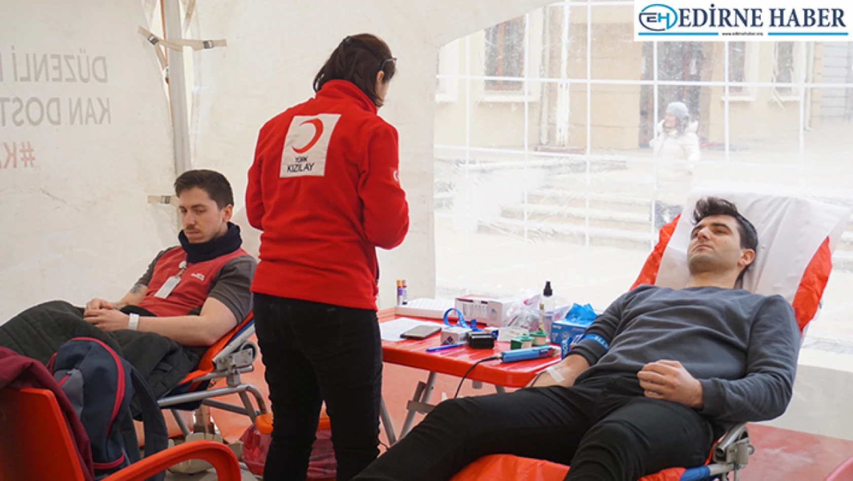Edirneliler deprem bölgeleri için tek yürek oldu! Kan bağış seferberliği başlatıldı