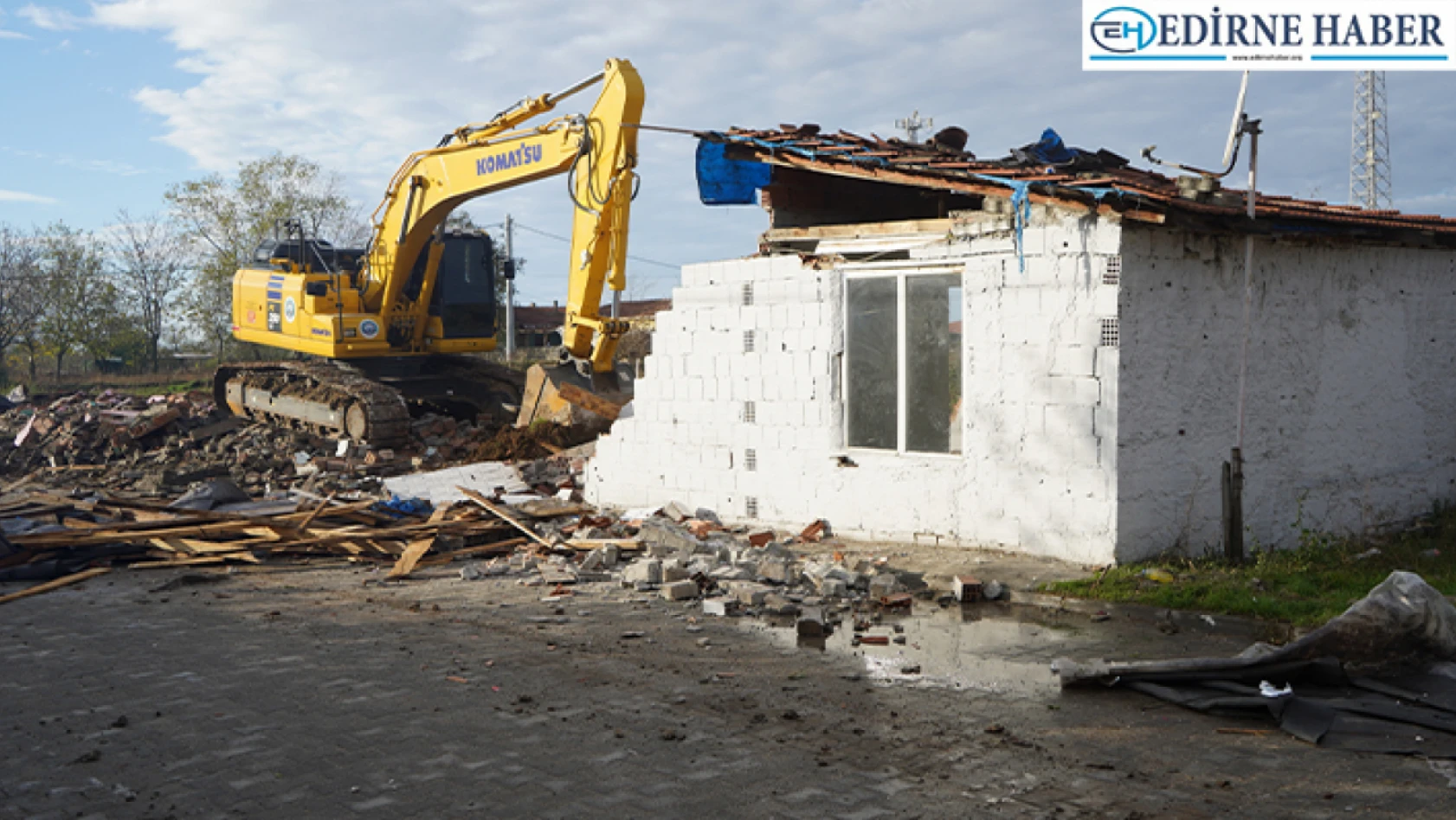 Kentsel dönüşüm için yıkılan 21 evin hak sahipleri için kalıcı konutlar yapılacak