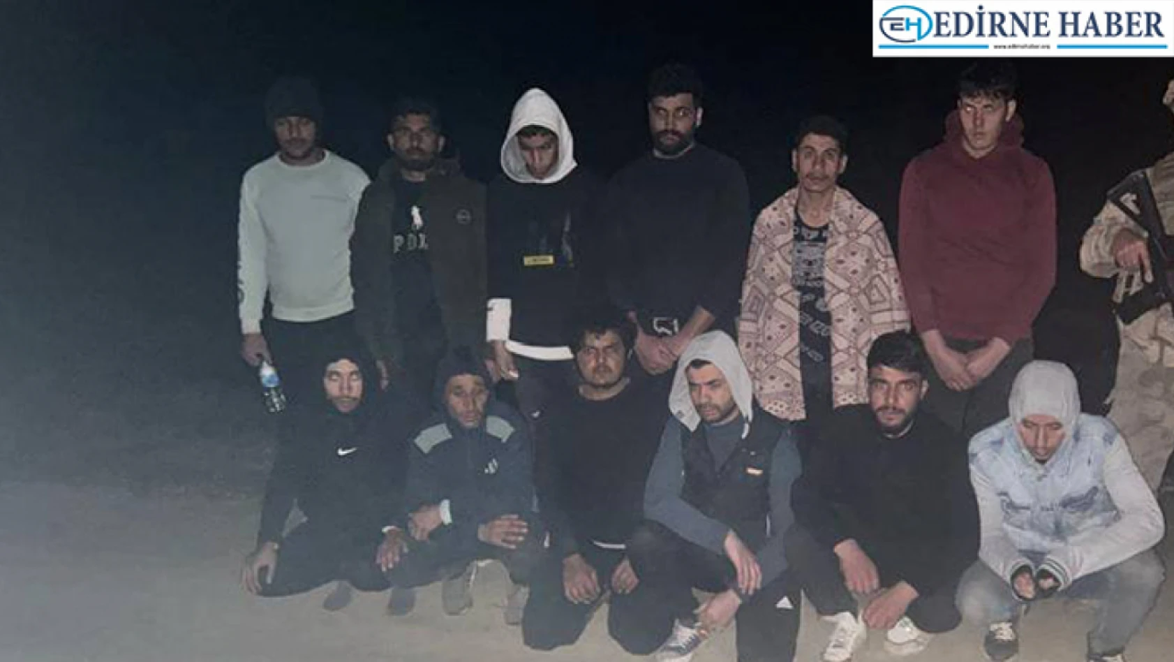 Lalapaşa'da 12 düzensiz göçmen ve 1 organizatör yakalandı