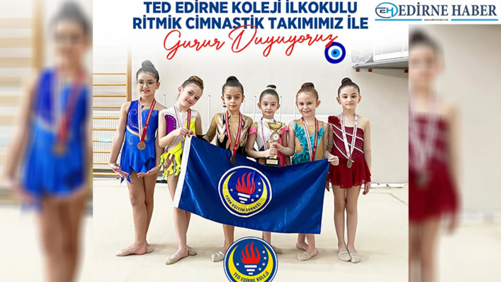 TED Edirne Koleji İlkokulu Ritmik Jimnastik Takımı,  gösterileriyle nefes kesti