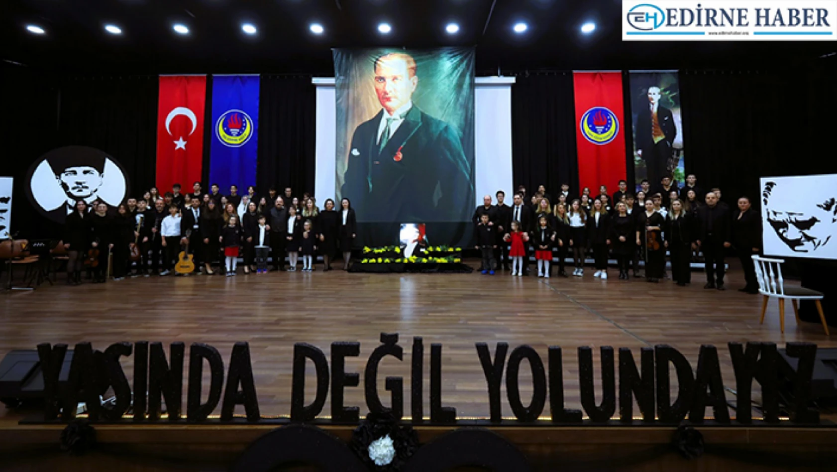 TED Edirne Koleji öğrenci ve öğretmenlerinden Atatürk'ü anma programı