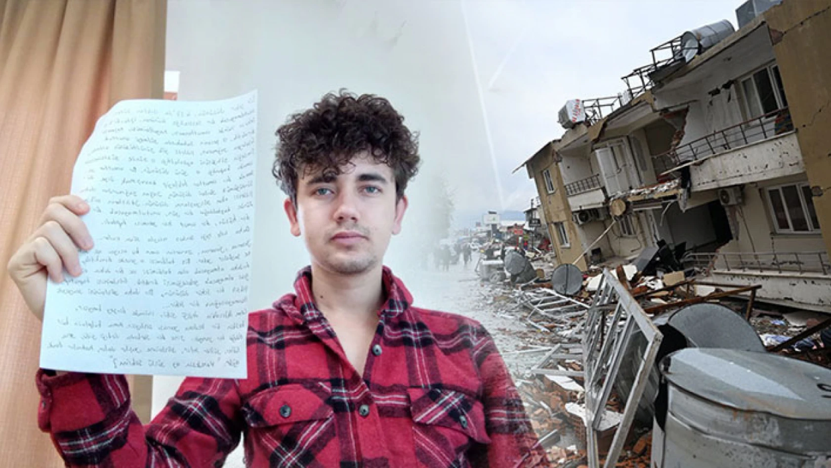 Üniversiteli genç, depremin hissettirdiklerini yazdığı yazıyla anlattı