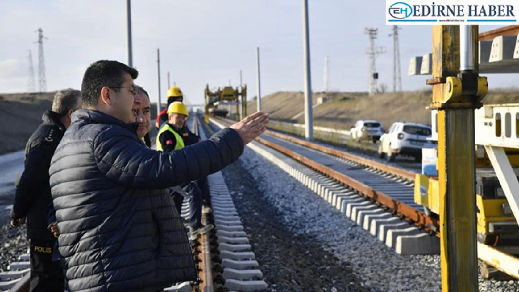 Vali Kırbıyık, Hızlı tren hattında incelemelerde bulundu