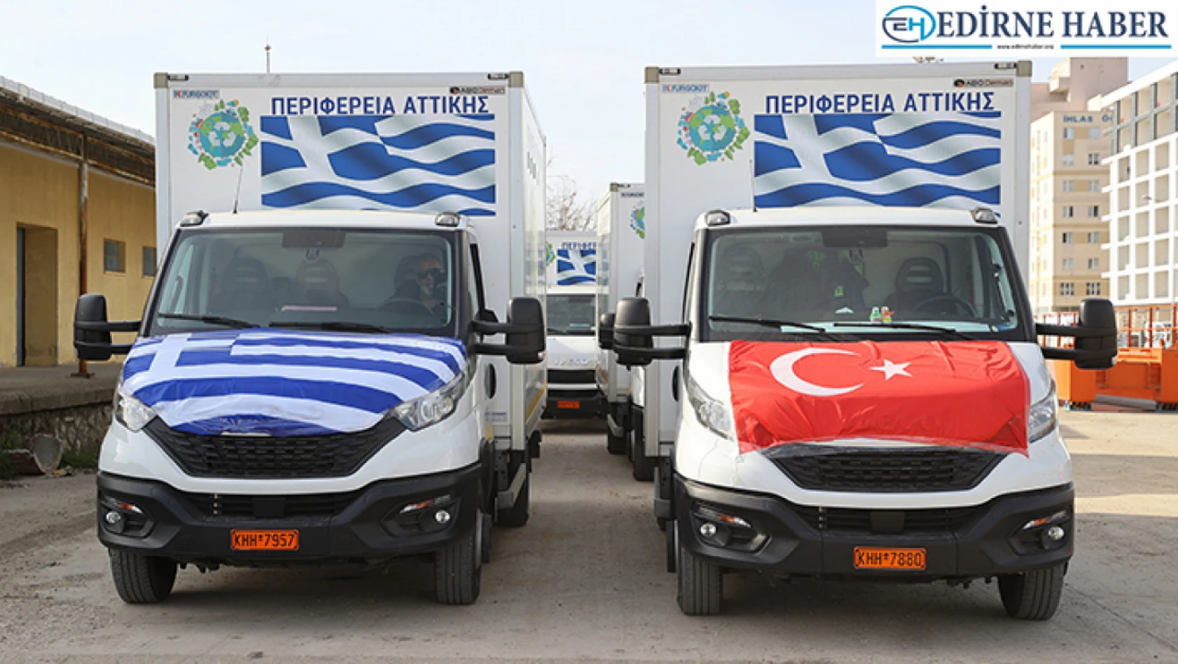 Yunanistan'ın deprem bölgesine gönderdiği 250 ton yardım malzemesi Edirne'ye ulaştı