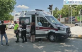 Bisikletli çocuğa çarptı