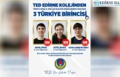 TED Edirne Koleji öğrencileri akademik başarılara doymuyor