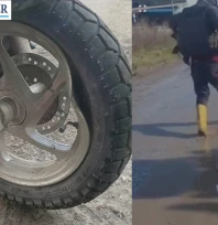 Çukur kazaya neden oldu: Motorlu sürücü yaralandı