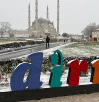 Edirne beyaza büründü