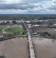 Edirne'de nehir debileri yağışlarla yükseldi