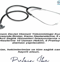 İba'dan kente 16 yeni hekim müjdesi