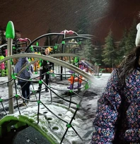 Kar yağışı en çok çocukları sevindirdi