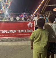 Koruma altındaki çocuklar lunaparkta doyasıya eğlendi