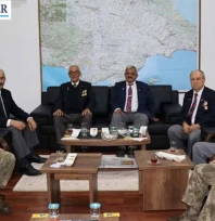 Muharip Gazilerden Tuğgeneral Sarp'a nezaket ziyareti