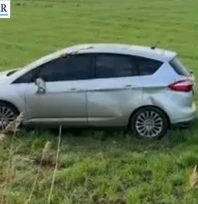 Otomobil tarlaya uçtu, Sürücüsü yaralandı