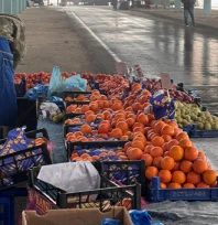 Pazartesi Pazarı'nı kar vurdu