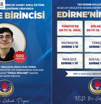 TED Edirne Koleji'nden büyük başarı