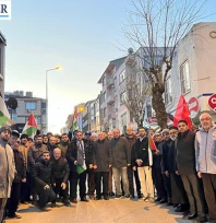 Uzunköprü'de Filistin'e destek mitingi düzenlendi