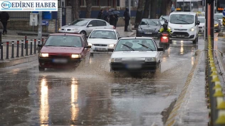 Yağış Edirne'yi göle çevirdi