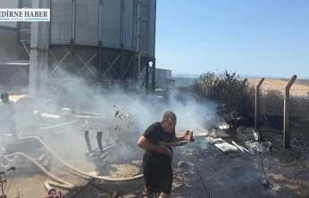 Çeltik fabrikasına sıçramadan söndürüldü