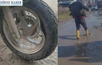 Çukur kazaya neden oldu: Motorlu sürücü yaralandı