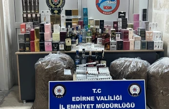 Edirne'de kaçak ürün operasyonu