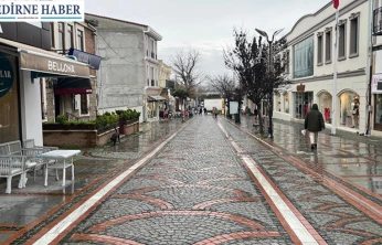Edirne'de yağmur etkili oldu