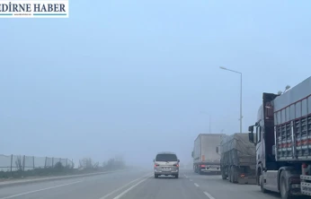 Edirne'de yoğun sis